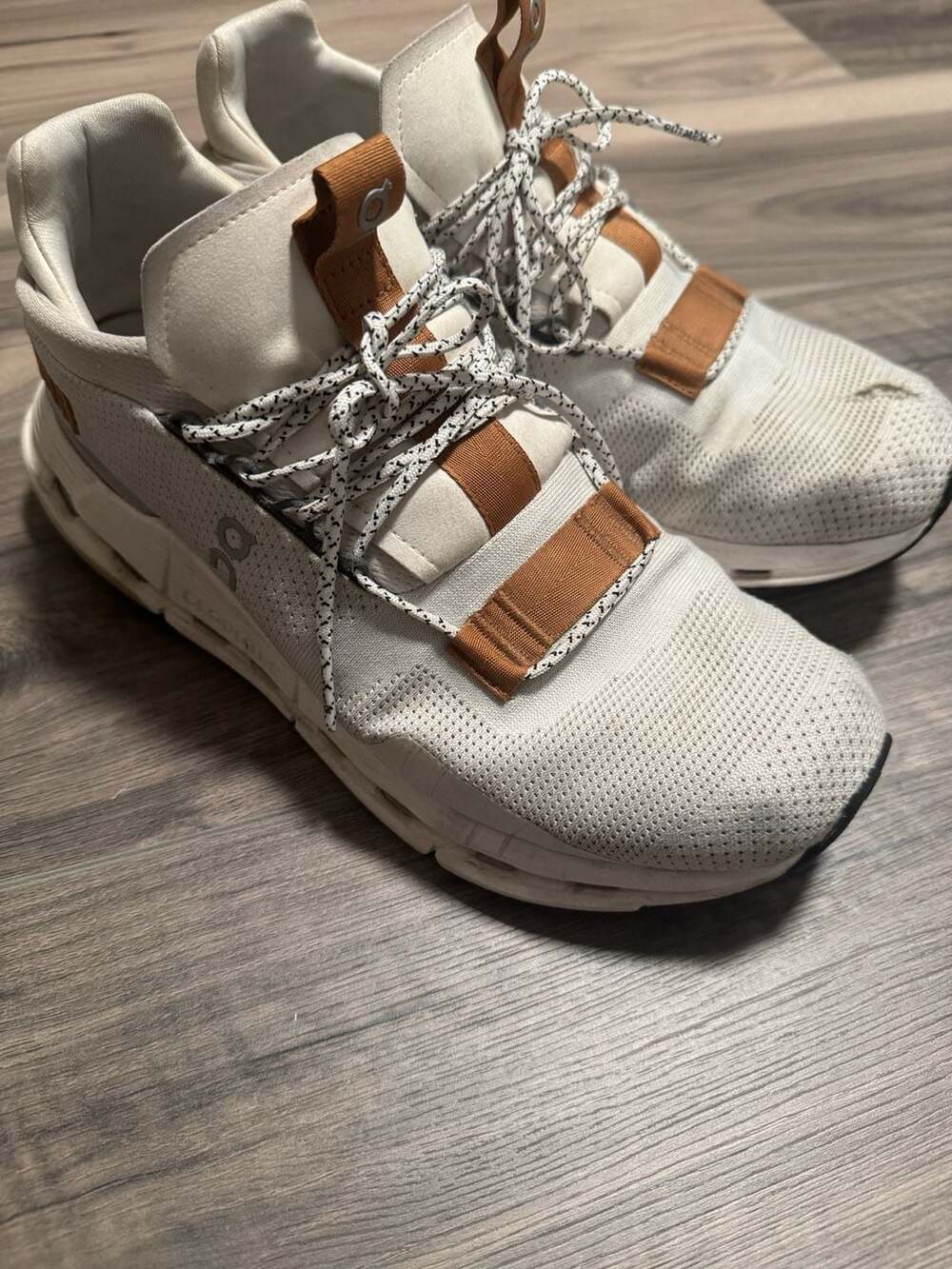On Running Cloudnova Sneakers White/Brown Men's Size 10